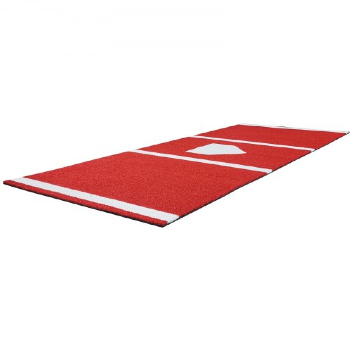 VEVOR Baseball Hitting Mat, 300x116cm Batting Cage Mat, Batters Box Turf Mats, Εξοπλισμός Softball Batting Practice με Home Plate και Anti Fade Turf, Φορητό βοήθημα προπόνησης για εσωτερικούς εξωτερικούς χώρους, κόκκινο