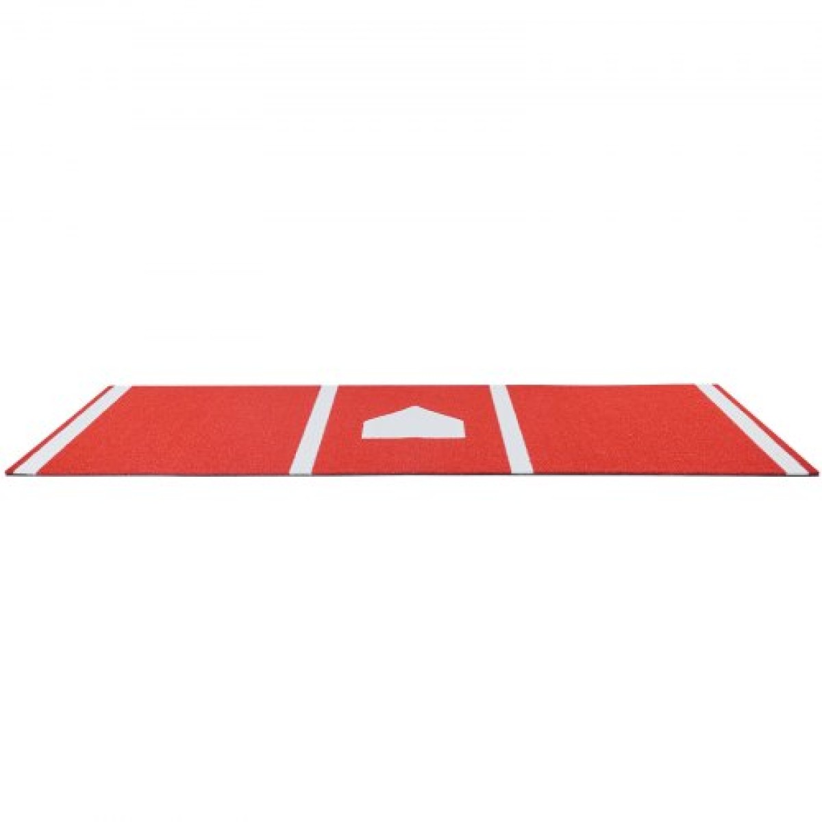 VEVOR Baseball Hitting Mat, 300x116cm Batting Cage Mat, Batters Box Turf Mats, Εξοπλισμός Softball Batting Practice με Home Plate και Anti Fade Turf, Φορητό βοήθημα προπόνησης για εσωτερικούς εξωτερικούς χώρους, κόκκινο