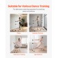 VEVOR Ballet Barre, Διπλό Beechwood Barre Bar για το σπίτι, Φορητές μπάρες χορού Stretching Ballet, Ρυθμιζόμενο ύψος Εξοπλισμός Γυμναστηρίου Anti-Wobble Fitness, για Pilates Balance Workout