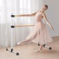 VEVOR Ballet Barre, Διπλό Beechwood Barre Bar για το σπίτι, Φορητές μπάρες χορού Stretching Ballet, Ρυθμιζόμενο ύψος Εξοπλισμός Γυμναστηρίου Anti-Wobble Fitness, για Pilates Balance Workout