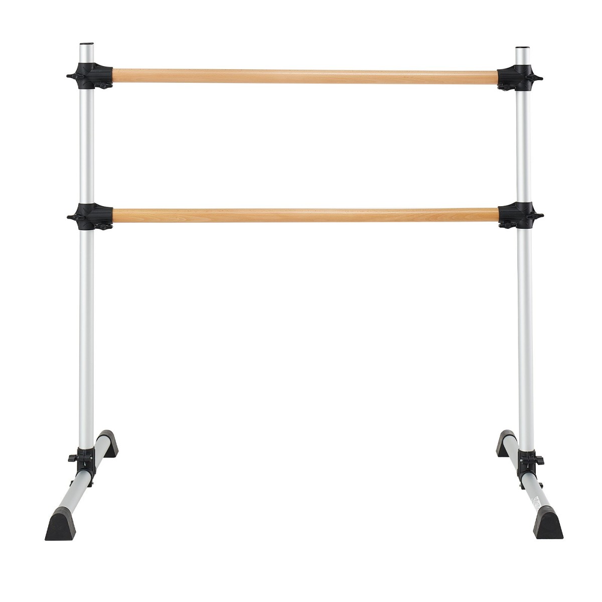 VEVOR Ballet Barre, Διπλό Beechwood Barre Bar για το σπίτι, Φορητές μπάρες χορού Stretching Ballet, Ρυθμιζόμενο ύψος Εξοπλισμός Γυμναστηρίου Anti-Wobble Fitness, για Pilates Balance Workout