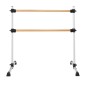 VEVOR Ballet Barre, Διπλό Beechwood Barre Bar για το σπίτι, Φορητές μπάρες χορού Stretching Ballet, Ρυθμιζόμενο ύψος Εξοπλισμός Γυμναστηρίου Anti-Wobble Fitness, για Pilates Balance Workout