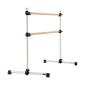 VEVOR Ballet Barre, Διπλό Beechwood Barre Bar για το σπίτι, Φορητές μπάρες χορού Stretching Ballet, Ρυθμιζόμενο ύψος Εξοπλισμός Γυμναστηρίου Anti-Wobble Fitness, για Pilates Balance Workout