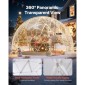 VEVOR Garden Dome Igloo, 4,5 x 2,7 m Υπαίθρια σκηνή Clear Bubble για 4-7 Άτομα, Θερμοκήπιο Γεωδαιτικής Θόλος με Παράθυρο, Αδιάβροχο Γεωδαιτικό Θόλο με Παράθυρο, Σκηνή PVC Igloo για Γάμος Κάμπινγκ Αίθριων στην πίσω αυλή