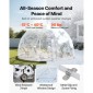 VEVOR Garden Dome Igloo, 4,5 x 2,7 m Υπαίθρια σκηνή Clear Bubble για 4-7 Άτομα, Θερμοκήπιο Γεωδαιτικής Θόλος με Παράθυρο, Αδιάβροχο Γεωδαιτικό Θόλο με Παράθυρο, Σκηνή PVC Igloo για Γάμος Κάμπινγκ Αίθριων στην πίσω αυλή