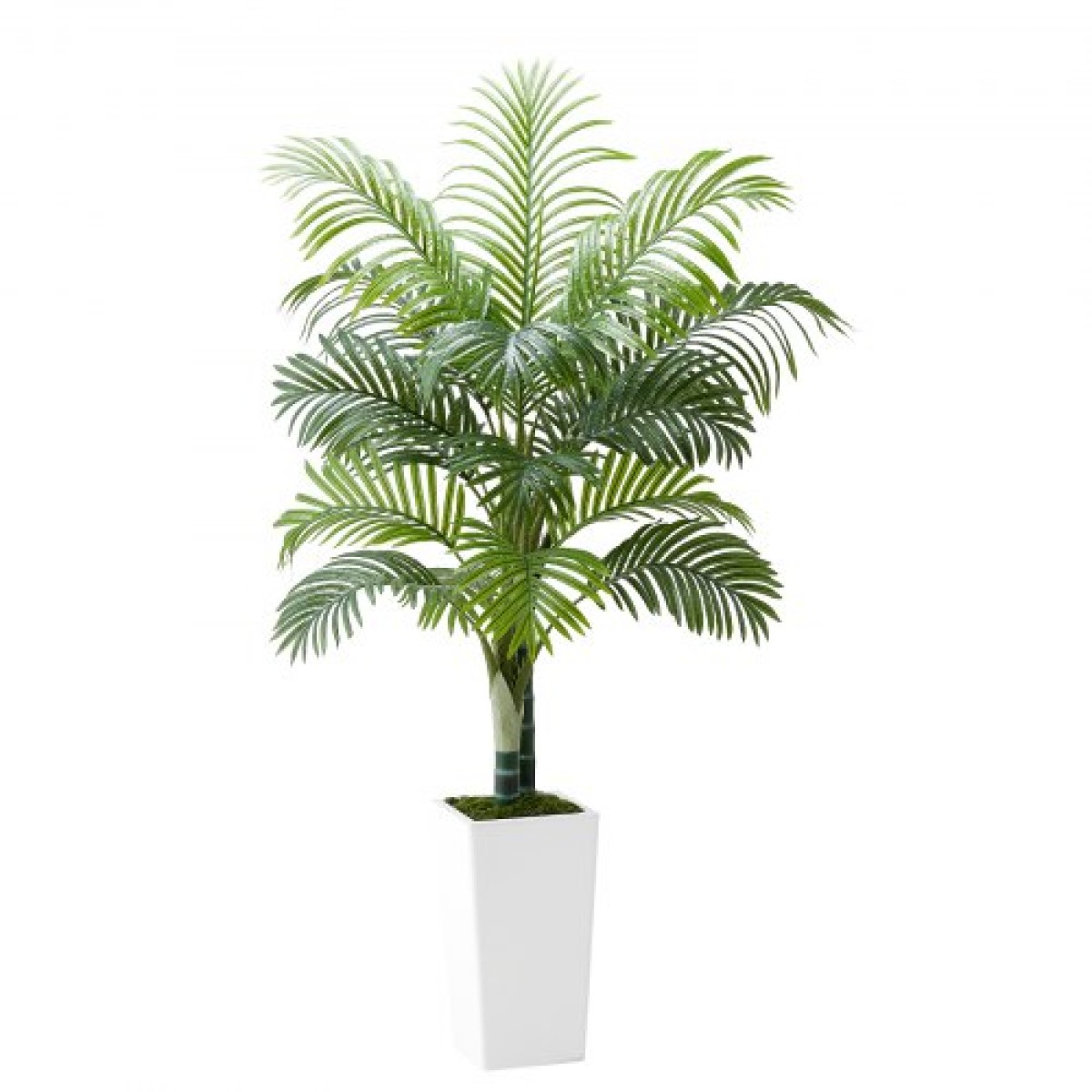 VEVOR Artificial Areca Palm Tree 1524 mm, Ψεύτικος Φοίνικας Τροπικά Φυτά με Λευκή Ψηλή Ζαρντινιέρα, Φυτό από ψεύτικο δάπεδο μετάξι σε γλάστρα, Μεγάλα Δέντρα για Διακόσμηση Σαλονιού οικιακού Γραφείου Θέρμανση σπιτιού, Εσωτερικός εξωτερικός χώρος
