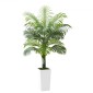 VEVOR Artificial Areca Palm Tree 1524 mm, Ψεύτικος Φοίνικας Τροπικά Φυτά με Λευκή Ψηλή Ζαρντινιέρα, Φυτό από ψεύτικο δάπεδο μετάξι σε γλάστρα, Μεγάλα Δέντρα για Διακόσμηση Σαλονιού οικιακού Γραφείου Θέρμανση σπιτιού, Εσωτερικός εξωτερικός χώρος