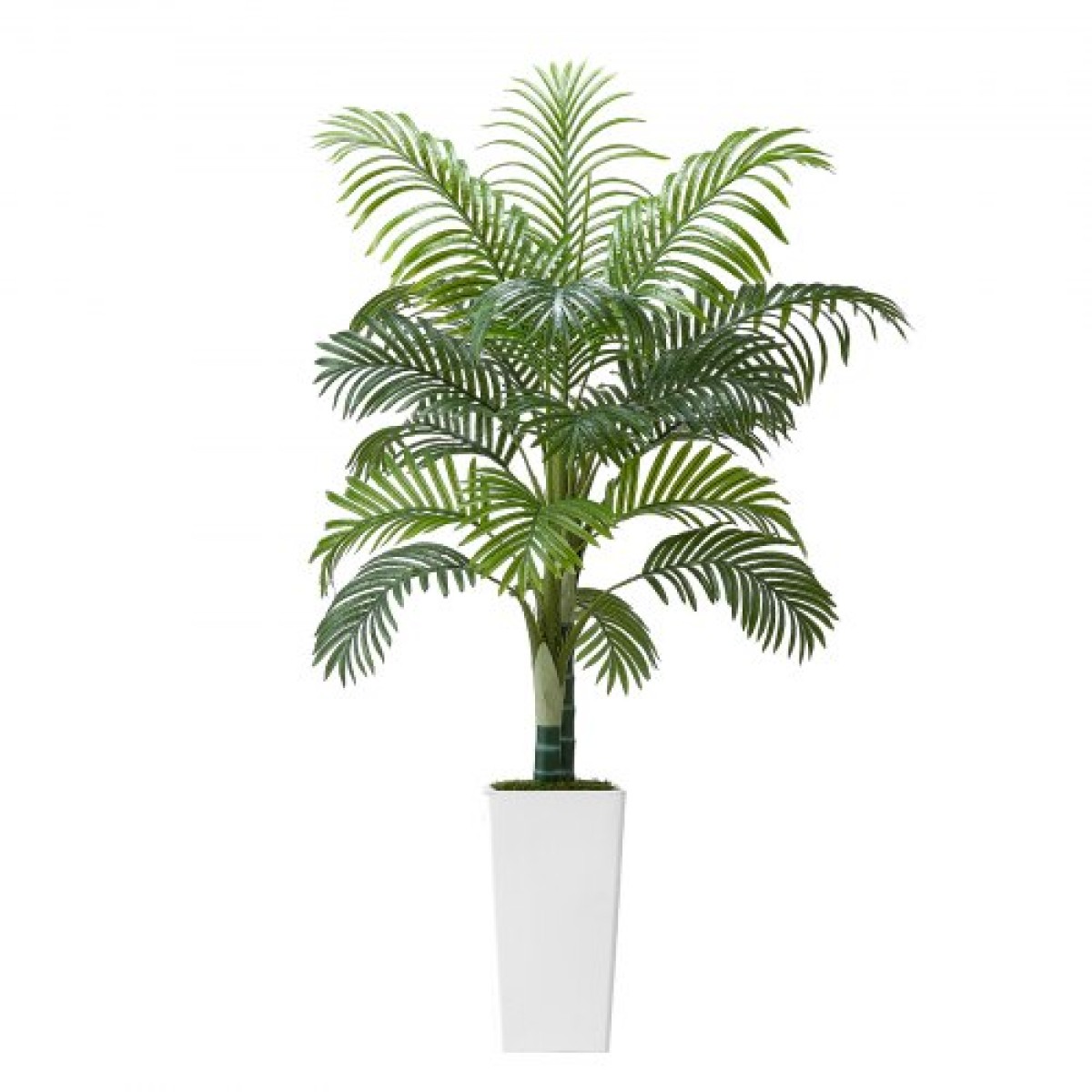 VEVOR Artificial Areca Palm Tree 1524 mm, Ψεύτικος Φοίνικας Τροπικά Φυτά με Λευκή Ψηλή Ζαρντινιέρα, Φυτό από ψεύτικο δάπεδο μετάξι σε γλάστρα, Μεγάλα Δέντρα για Διακόσμηση Σαλονιού οικιακού Γραφείου Θέρμανση σπιτιού, Εσωτερικός εξωτερικός χώρος