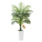 VEVOR Artificial Areca Palm Tree 1524 mm, Ψεύτικος Φοίνικας Τροπικά Φυτά με Λευκή Ψηλή Ζαρντινιέρα, Φυτό από ψεύτικο δάπεδο μετάξι σε γλάστρα, Μεγάλα Δέντρα για Διακόσμηση Σαλονιού οικιακού Γραφείου Θέρμανση σπιτιού, Εσωτερικός εξωτερικός χώρος