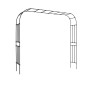 VEVOR Garden Arbor, 2,4 (Υ) x 3,2 (Π) x 0,4 (Β) m Μεταλλική Αψίδα, Στιβαρή Αψίδα Καφασωτών εξωτερικού χώρου με Πασσάλους, Εύκολη Συναρμολόγηση, Πέργκολα Arbor for Plant Climbing Yard Lawn Wedding Party Decoration