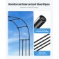 VEVOR Garden Arbor, 2,4 (Υ) x 3,2 (Π) x 0,4 (Β) m Μεταλλική Αψίδα, Στιβαρή Αψίδα Καφασωτών εξωτερικού χώρου με Πασσάλους, Εύκολη Συναρμολόγηση, Πέργκολα Arbor for Plant Climbing Yard Lawn Wedding Party Decoration