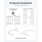 VEVOR Garden Arbor, 2,4 (Υ) x 3,2 (Π) x 0,4 (Β) m Μεταλλική Αψίδα, Στιβαρή Αψίδα Καφασωτών εξωτερικού χώρου με Πασσάλους, Εύκολη Συναρμολόγηση, Πέργκολα Arbor for Plant Climbing Yard Lawn Wedding Party Decoration