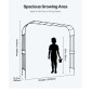 VEVOR Garden Arbor, 2,4 (Υ) x 3,2 (Π) x 0,4 (Β) m Μεταλλική Αψίδα, Στιβαρή Αψίδα Καφασωτών εξωτερικού χώρου με Πασσάλους, Εύκολη Συναρμολόγηση, Πέργκολα Arbor for Plant Climbing Yard Lawn Wedding Party Decoration