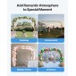 VEVOR Garden Arbor, 2,4 (Υ) x 3,2 (Π) x 0,4 (Β) m Μεταλλική Αψίδα, Στιβαρή Αψίδα Καφασωτών εξωτερικού χώρου με Πασσάλους, Εύκολη Συναρμολόγηση, Πέργκολα Arbor for Plant Climbing Yard Lawn Wedding Party Decoration