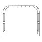 VEVOR Garden Arbor, 2,4 (Υ) x 3,2 (Π) x 0,4 (Β) m Μεταλλική Αψίδα, Στιβαρή Αψίδα Καφασωτών εξωτερικού χώρου με Πασσάλους, Εύκολη Συναρμολόγηση, Πέργκολα Arbor for Plant Climbing Yard Lawn Wedding Party Decoration