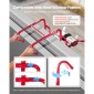 VEVOR Fire Escape Ladder, 5-6 ορόφων 15,24m αναδιπλούμενη πυροσβεστική σκάλα έκτακτης ανάγκης, ελαφριές σκάλες διαφυγής ασφαλείας από κράμα αλουμινίου με στιβαρό πολυεστερικό ιμάντα, αντιολισθητικά & φαρδιά σκαλοπάτια, μέγιστη φόρτωση 453 KG