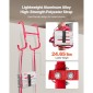 VEVOR Fire Escape Ladder, 5-6 ορόφων 15,24m αναδιπλούμενη πυροσβεστική σκάλα έκτακτης ανάγκης, ελαφριές σκάλες διαφυγής ασφαλείας από κράμα αλουμινίου με στιβαρό πολυεστερικό ιμάντα, αντιολισθητικά & φαρδιά σκαλοπάτια, μέγιστη φόρτωση 453 KG
