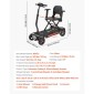 VEVOR 4-Wheel Electric Mobility Scooter για ενήλικες και ηλικιωμένους, ενσωματωμένο αυτόματο αναδιπλούμενο σκούτερ κινητικότητας με τηλεχειριστήριο, κλειδιά NFC & μεγάλης εμβέλειας, 120kg φόρτωση αναπηρικό αμαξίδιο ταξιδιού