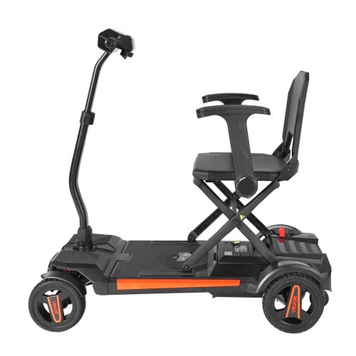 VEVOR 4-Wheel Electric Mobility Scooter για ενήλικες και ηλικιωμένους, ενσωματωμένο αυτόματο αναδιπλούμενο σκούτερ κινητικότητας με τηλεχειριστήριο, κλειδιά NFC & μεγάλης εμβέλειας, 120kg φόρτωση αναπηρικό αμαξίδιο ταξιδιού