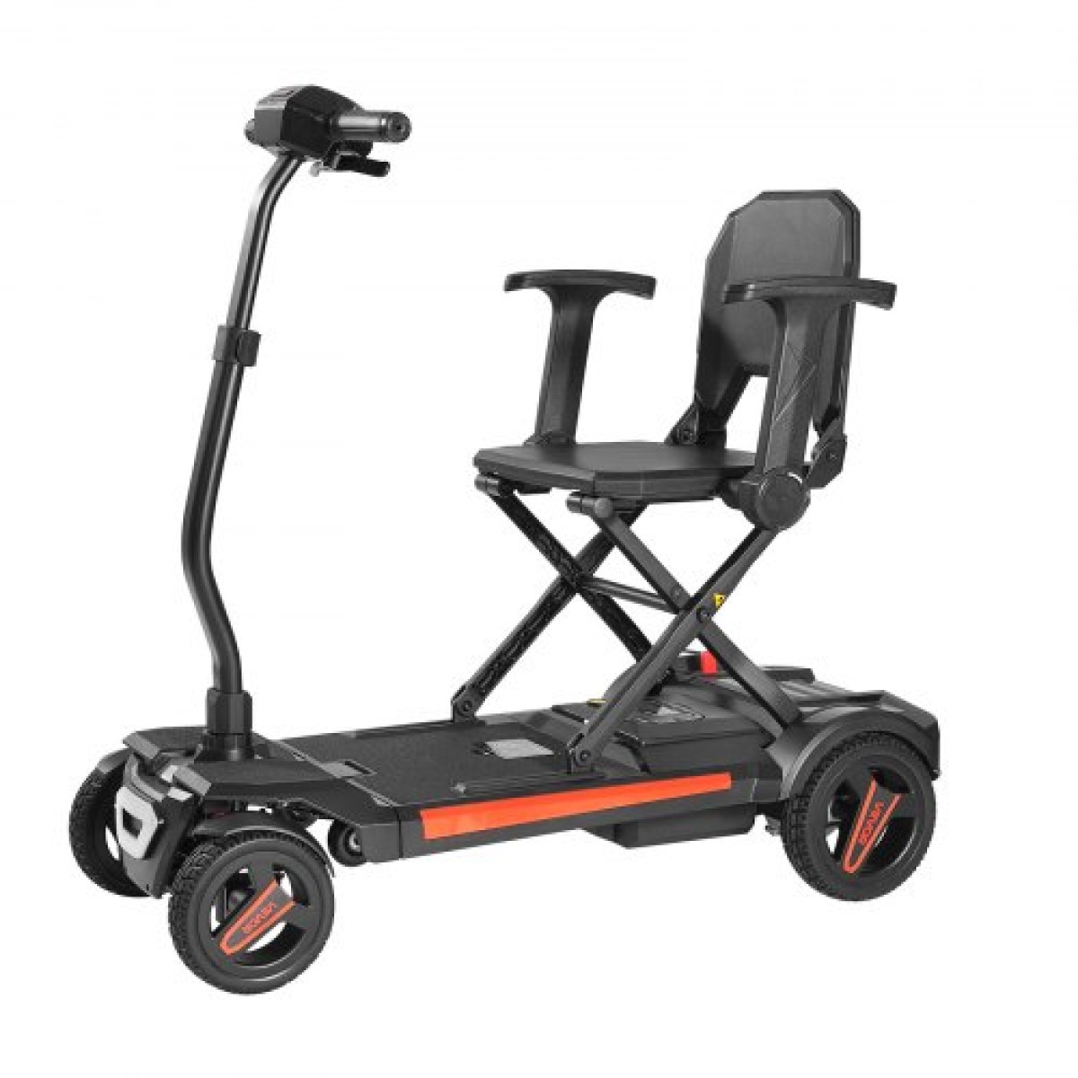 VEVOR 4-Wheel Electric Mobility Scooter για ενήλικες και ηλικιωμένους, ενσωματωμένο αυτόματο αναδιπλούμενο σκούτερ κινητικότητας με τηλεχειριστήριο, κλειδιά NFC & μεγάλης εμβέλειας, 120kg φόρτωση αναπηρικό αμαξίδιο ταξιδιού