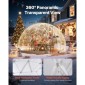 Σκηνή VEVOR Garden Dome, 2,9 x 1,75 μ. Εξωτερική σκηνή Clear Bubble για 2-4 Άτομα, Θερμοκήπιο Γεωδαιτικής Θόλος με Παράθυρο, Αδιάβροχο Θερμοκήπιο με Θόλο, Τέντες PVC Igloo για Γάμο για Κάμπινγκ Αίθριων στην πίσω αυλή