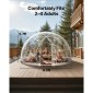Σκηνή VEVOR Garden Dome, 2,9 x 1,75 μ. Εξωτερική σκηνή Clear Bubble για 2-4 Άτομα, Θερμοκήπιο Γεωδαιτικής Θόλος με Παράθυρο, Αδιάβροχο Θερμοκήπιο με Θόλο, Τέντες PVC Igloo για Γάμο για Κάμπινγκ Αίθριων στην πίσω αυλή