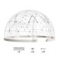 Σκηνή VEVOR Garden Dome, 2,9 x 1,75 μ. Εξωτερική σκηνή Clear Bubble για 2-4 Άτομα, Θερμοκήπιο Γεωδαιτικής Θόλος με Παράθυρο, Αδιάβροχο Θερμοκήπιο με Θόλο, Τέντες PVC Igloo για Γάμο για Κάμπινγκ Αίθριων στην πίσω αυλή