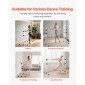 VEVOR Ballet Barre, Διπλό Beechwood Barre Bar για το σπίτι, Φορητές μπάρες χορού Stretching Ballet, Ρυθμιζόμενο ύψος Εξοπλισμός Γυμναστηρίου Anti-Wobble Fitness, για Pilates Balance Workout