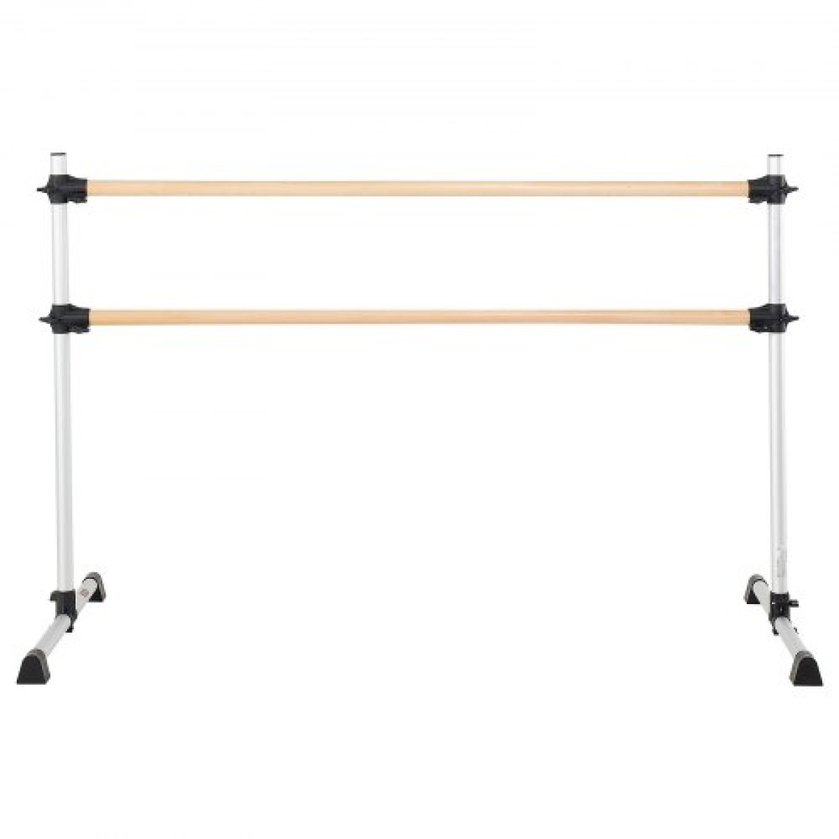 VEVOR Ballet Barre, Διπλό Beechwood Barre Bar για το σπίτι, Φορητές μπάρες χορού Stretching Ballet, Ρυθμιζόμενο ύψος Εξοπλισμός Γυμναστηρίου Anti-Wobble Fitness, για Pilates Balance Workout