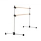 VEVOR Ballet Barre, Διπλό Beechwood Barre Bar για το σπίτι, Φορητές μπάρες χορού Stretching Ballet, Ρυθμιζόμενο ύψος Εξοπλισμός Γυμναστηρίου Anti-Wobble Fitness, για Pilates Balance Workout