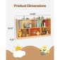 Ράφι VEVOR Montessori, πλάτος 1140 mm Organizer αποθήκευσης παιχνιδιών, Παιδικό ντουλάπι οθόνης 5 τμημάτων, έπιπλα παιδικού σταθμού, Παιδικό ράφι για υπνοδωμάτιο, νηπιαγωγείο, σαλόνι, είσοδος, προσχολική ηλικία, καφέ