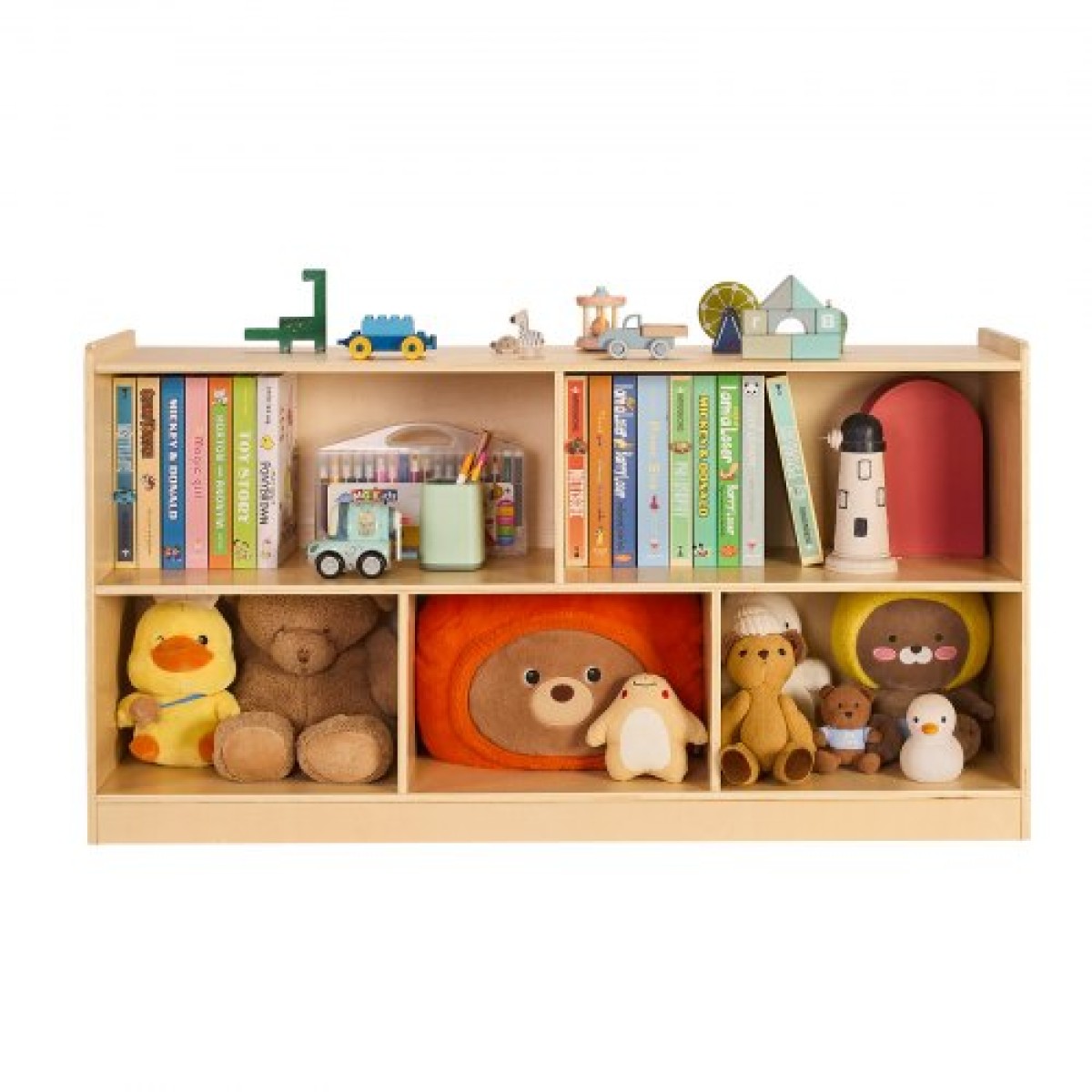 Ράφι VEVOR Montessori, πλάτος 1140 mm Organizer αποθήκευσης παιχνιδιών, Παιδικό ντουλάπι οθόνης 5 τμημάτων, έπιπλα παιδικού σταθμού, Παιδικό ράφι για υπνοδωμάτιο, νηπιαγωγείο, σαλόνι, είσοδος, προσχολική ηλικία, καφέ