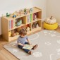 Ράφι VEVOR Montessori, πλάτος 1140 mm Organizer αποθήκευσης παιχνιδιών, Παιδικό ντουλάπι οθόνης 5 τμημάτων, έπιπλα παιδικού σταθμού, Παιδικό ράφι για υπνοδωμάτιο, νηπιαγωγείο, σαλόνι, είσοδος, προσχολική ηλικία, καφέ
