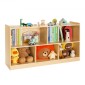 Ράφι VEVOR Montessori, πλάτος 1140 mm Organizer αποθήκευσης παιχνιδιών, Παιδικό ντουλάπι οθόνης 5 τμημάτων, έπιπλα παιδικού σταθμού, Παιδικό ράφι για υπνοδωμάτιο, νηπιαγωγείο, σαλόνι, είσοδος, προσχολική ηλικία, καφέ