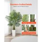 VEVOR Artificial Areca Palm Tree 1829 mm, Ψεύτικος Φοίνικας Τροπικά Φυτά με Λευκή Ψηλή Ζαρντινιέρα, Φυτό από ψεύτικο δάπεδο μετάξι σε γλάστρα, Μεγάλα Δέντρα για Διακόσμηση Σαλονιού Γραφείου Σαλόνι Σπίτι Θέρμανση, Εσωτερικός εξωτερικός χώρος