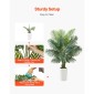VEVOR Artificial Areca Palm Tree 1829 mm, Ψεύτικος Φοίνικας Τροπικά Φυτά με Λευκή Ψηλή Ζαρντινιέρα, Φυτό από ψεύτικο δάπεδο μετάξι σε γλάστρα, Μεγάλα Δέντρα για Διακόσμηση Σαλονιού Γραφείου Σαλόνι Σπίτι Θέρμανση, Εσωτερικός εξωτερικός χώρος