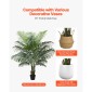 VEVOR Artificial Areca Palm Tree 1829 mm, Ψεύτικος Φοίνικας Τροπικά Φυτά με Λευκή Ψηλή Ζαρντινιέρα, Φυτό από ψεύτικο δάπεδο μετάξι σε γλάστρα, Μεγάλα Δέντρα για Διακόσμηση Σαλονιού Γραφείου Σαλόνι Σπίτι Θέρμανση, Εσωτερικός εξωτερικός χώρος