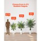 VEVOR Artificial Areca Palm Tree 1829 mm, Ψεύτικος Φοίνικας Τροπικά Φυτά με Λευκή Ψηλή Ζαρντινιέρα, Φυτό από ψεύτικο δάπεδο μετάξι σε γλάστρα, Μεγάλα Δέντρα για Διακόσμηση Σαλονιού Γραφείου Σαλόνι Σπίτι Θέρμανση, Εσωτερικός εξωτερικός χώρος