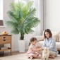 VEVOR Artificial Areca Palm Tree 1829 mm, Ψεύτικος Φοίνικας Τροπικά Φυτά με Λευκή Ψηλή Ζαρντινιέρα, Φυτό από ψεύτικο δάπεδο μετάξι σε γλάστρα, Μεγάλα Δέντρα για Διακόσμηση Σαλονιού Γραφείου Σαλόνι Σπίτι Θέρμανση, Εσωτερικός εξωτερικός χώρος