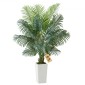 VEVOR Artificial Areca Palm Tree 1829 mm, Ψεύτικος Φοίνικας Τροπικά Φυτά με Λευκή Ψηλή Ζαρντινιέρα, Φυτό από ψεύτικο δάπεδο μετάξι σε γλάστρα, Μεγάλα Δέντρα για Διακόσμηση Σαλονιού Γραφείου Σαλόνι Σπίτι Θέρμανση, Εσωτερικός εξωτερικός χώρος