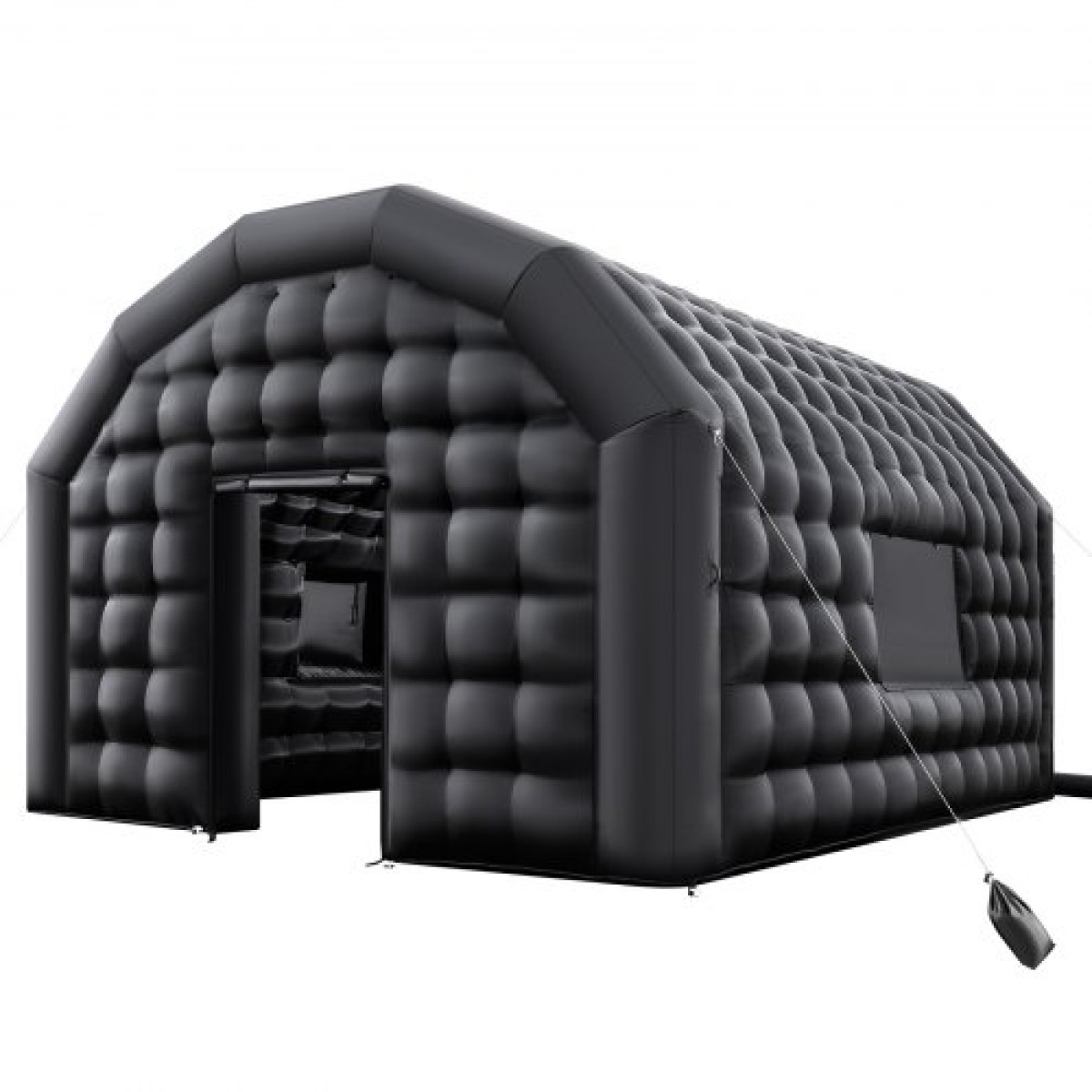 VEVOR Inflatable Nightclub, 5.4 x 5 x 4.2 m Inflatable Party Tent with 680W Blower & Sandbag, Ventilated Blow up Night Club with 2 Windows, Air Cube House for Event Birthday Wedding Party