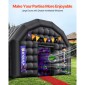 VEVOR Inflatable Nightclub, 5.4 x 5 x 4.2 m Inflatable Party Tent with 680W Blower & Sandbag, Ventilated Blow up Night Club with 2 Windows, Air Cube House for Event Birthday Wedding Party