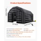 VEVOR Inflatable Nightclub, 5.4 x 5 x 4.2 m Inflatable Party Tent with 680W Blower & Sandbag, Ventilated Blow up Night Club with 2 Windows, Air Cube House for Event Birthday Wedding Party