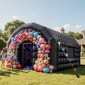 VEVOR Inflatable Nightclub, 5.4 x 5 x 4.2 m Inflatable Party Tent with 680W Blower & Sandbag, Ventilated Blow up Night Club with 2 Windows, Air Cube House for Event Birthday Wedding Party