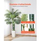 VEVOR Artificial Areca Palm Tree 1829 mm, Ψεύτικος Φοίνικας Τροπικά Φυτά με Λευκή Ψηλή Ζαρντινιέρα, Φυτό από ψεύτικο δάπεδο μετάξι σε γλάστρα, Μεγάλα Δέντρα για Διακόσμηση Σαλονιού Γραφείου Σαλόνι Σπίτι Θέρμανση, Εσωτερικός εξωτερικός χώρος