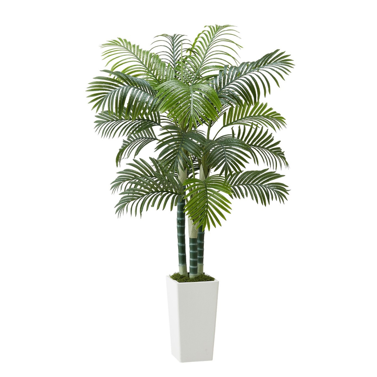 VEVOR Artificial Areca Palm Tree 1829 mm, Ψεύτικος Φοίνικας Τροπικά Φυτά με Λευκή Ψηλή Ζαρντινιέρα, Φυτό από ψεύτικο δάπεδο μετάξι σε γλάστρα, Μεγάλα Δέντρα για Διακόσμηση Σαλονιού Γραφείου Σαλόνι Σπίτι Θέρμανση, Εσωτερικός εξωτερικός χώρος