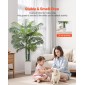 VEVOR Artificial Areca Palm Tree 1829 mm, Ψεύτικος Φοίνικας Τροπικά Φυτά με Λευκή Ψηλή Ζαρντινιέρα, Φυτό από ψεύτικο δάπεδο μετάξι σε γλάστρα, Μεγάλα Δέντρα για Διακόσμηση Σαλονιού Γραφείου Σαλόνι Σπίτι Θέρμανση, Εσωτερικός εξωτερικός χώρος