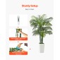 VEVOR Artificial Areca Palm Tree 1829 mm, Ψεύτικος Φοίνικας Τροπικά Φυτά με Λευκή Ψηλή Ζαρντινιέρα, Φυτό από ψεύτικο δάπεδο μετάξι σε γλάστρα, Μεγάλα Δέντρα για Διακόσμηση Σαλονιού Γραφείου Σαλόνι Σπίτι Θέρμανση, Εσωτερικός εξωτερικός χώρος