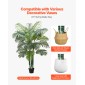 VEVOR Artificial Areca Palm Tree 1829 mm, Ψεύτικος Φοίνικας Τροπικά Φυτά με Λευκή Ψηλή Ζαρντινιέρα, Φυτό από ψεύτικο δάπεδο μετάξι σε γλάστρα, Μεγάλα Δέντρα για Διακόσμηση Σαλονιού Γραφείου Σαλόνι Σπίτι Θέρμανση, Εσωτερικός εξωτερικός χώρος