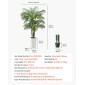 VEVOR Artificial Areca Palm Tree 1829 mm, Ψεύτικος Φοίνικας Τροπικά Φυτά με Λευκή Ψηλή Ζαρντινιέρα, Φυτό από ψεύτικο δάπεδο μετάξι σε γλάστρα, Μεγάλα Δέντρα για Διακόσμηση Σαλονιού Γραφείου Σαλόνι Σπίτι Θέρμανση, Εσωτερικός εξωτερικός χώρος